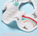 6pcs Baby Petal Bibs 360Degree Rotating Multicolor 100percent Cotton Super Soft and Absorbent with 8 Layers of Gauze Suitable for 03 Years Old Boys and Girls Who Are Teethi - Image 4